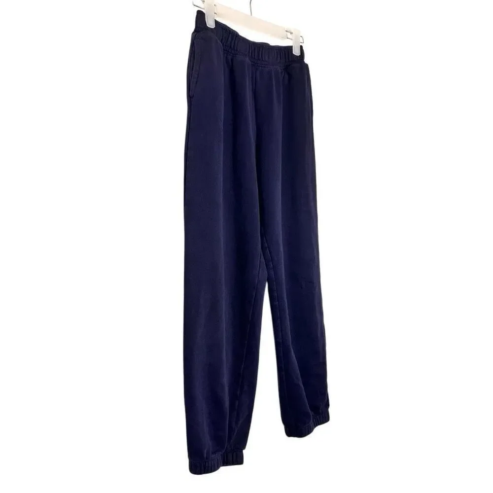 GAP Elastic Waist Fleece Lined Pull-on Jogger Sweatpants Navy Size 12